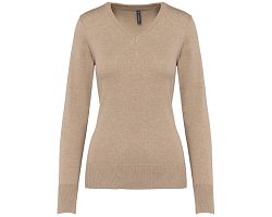 Pull col V femme