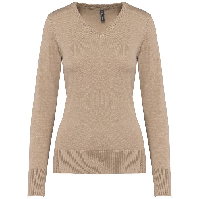  Pull col V femme