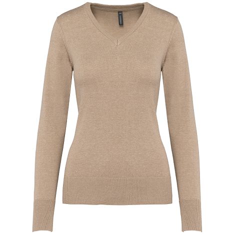  Pull col V femme