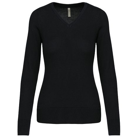  Pull col V femme