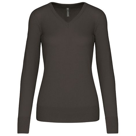  Pull col V femme