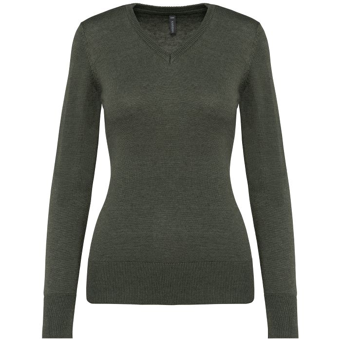  Pull col V femme