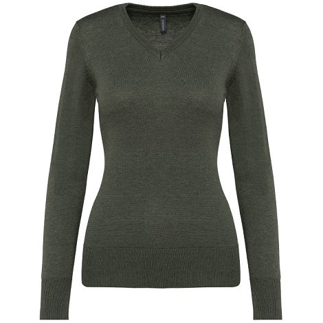  Pull col V femme