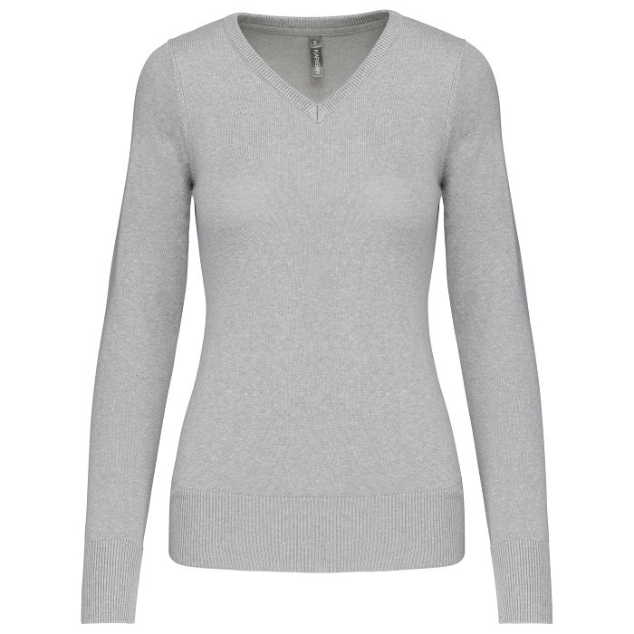  Pull col V femme