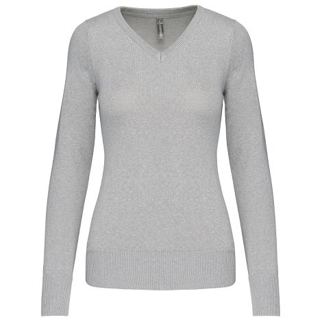  Pull col V femme