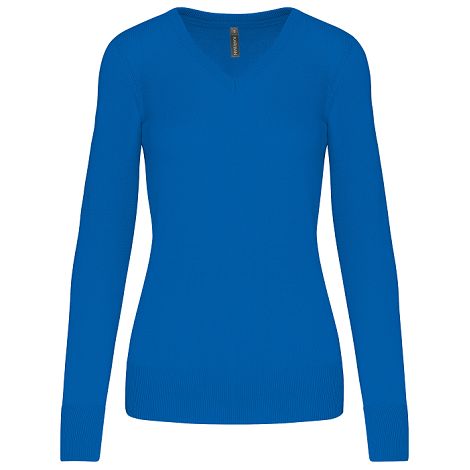  Pull col V femme