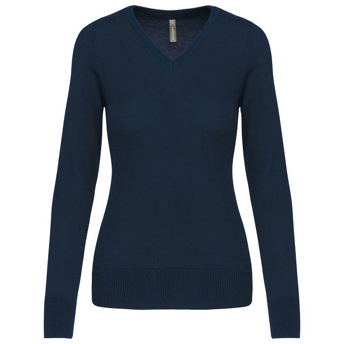  Pull col V femme