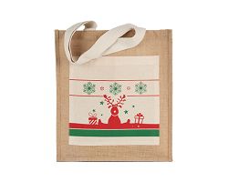 Sac shopping avec motifs de Noël