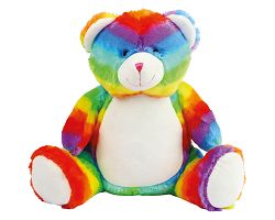 Peluche zippée Ours multicolore