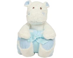 Peluche hippopotame avec couverture