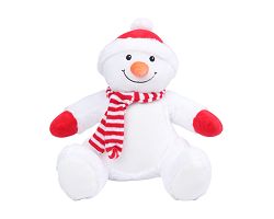 Peluche zippée bonhomme de neige