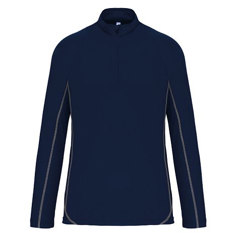  Haut de sport manches longues ¼ zip homme