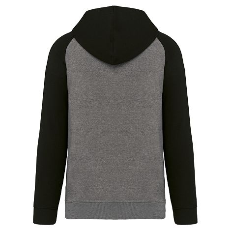  Sweat-shirt à capuche bicolore