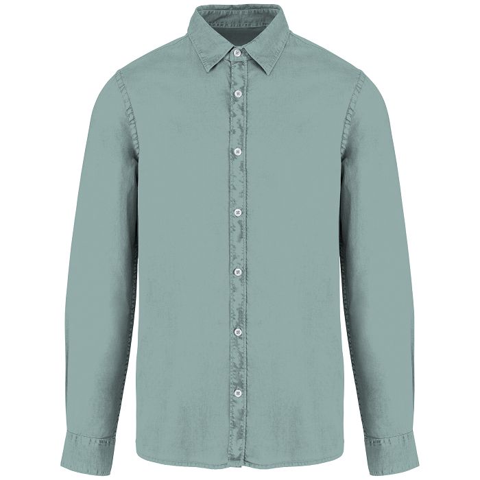  Chemise délavée en coton twill homme