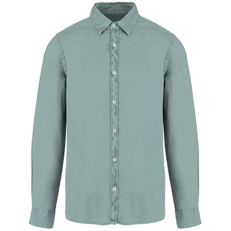  Chemise délavée en coton twill homme