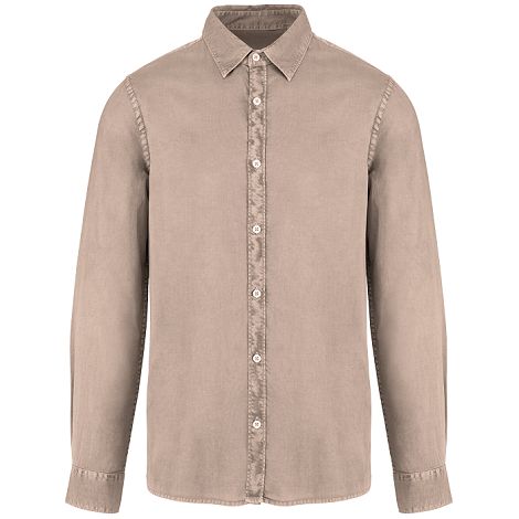  Chemise délavée en coton twill homme