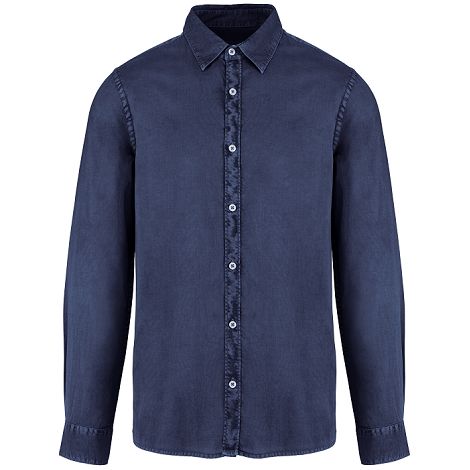  Chemise délavée en coton twill homme