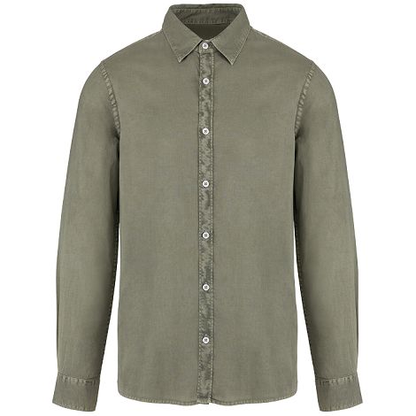  Chemise délavée en coton twill homme