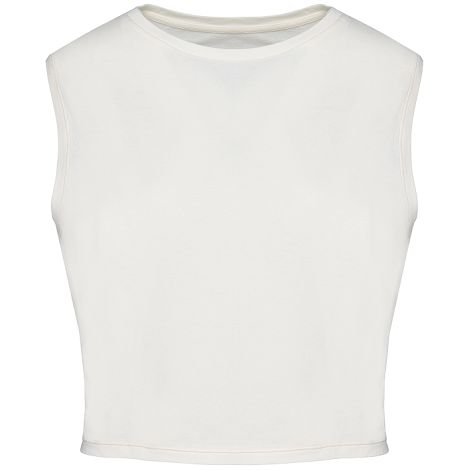  T-shirt crop sans manche femme