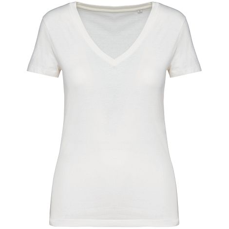  T-shirt col V femme