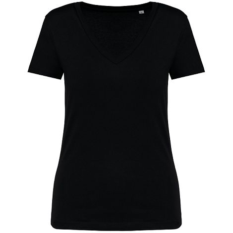  T-shirt col V femme