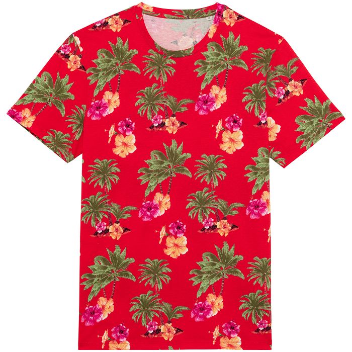  T-shirt imprimé tropical homme