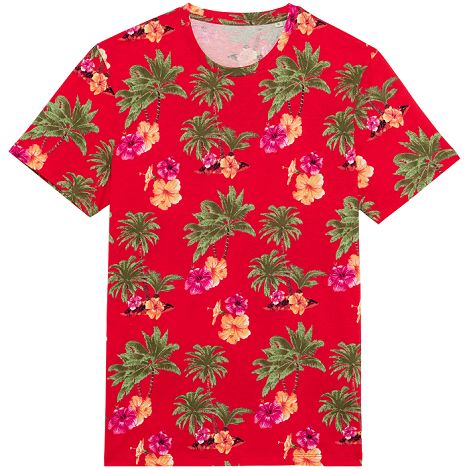  T-shirt imprimé tropical homme