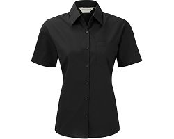 Chemise femme popeline polycoton manches courtes