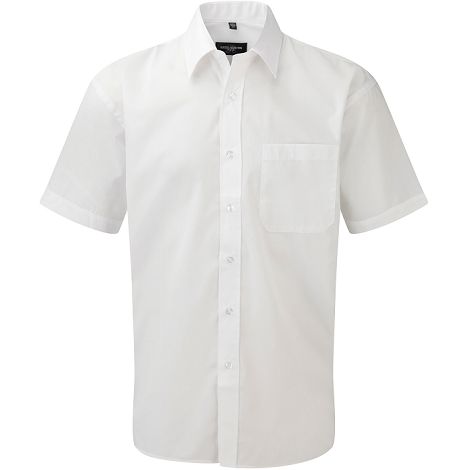  Chemise homme popeline polycoton manches courtes