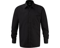 Chemise homme popeline pur coton manches longues