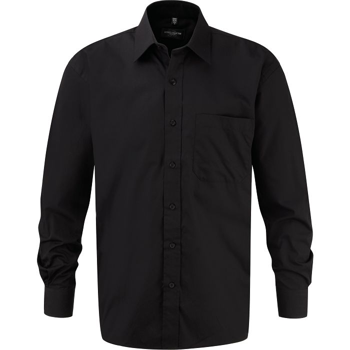  Chemise homme popeline pur coton manches longues