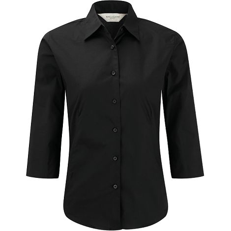  Chemise fittée femme manches 3/4