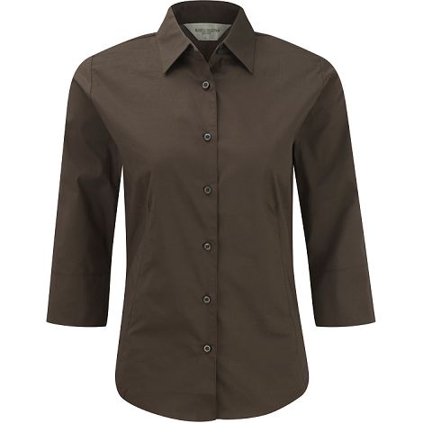  Chemise fittée femme manches 3/4