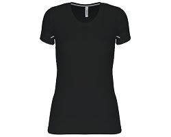 T-shirt de sport bi-matière manches courtes femme