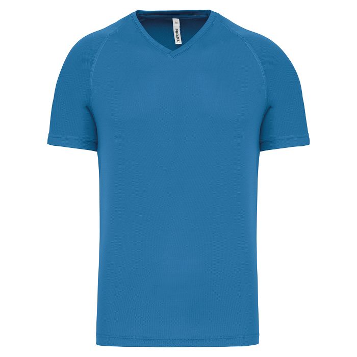  T-shirt de sport manches courtes col v homme