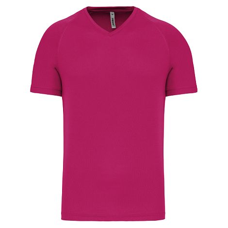  T-shirt de sport manches courtes col v homme