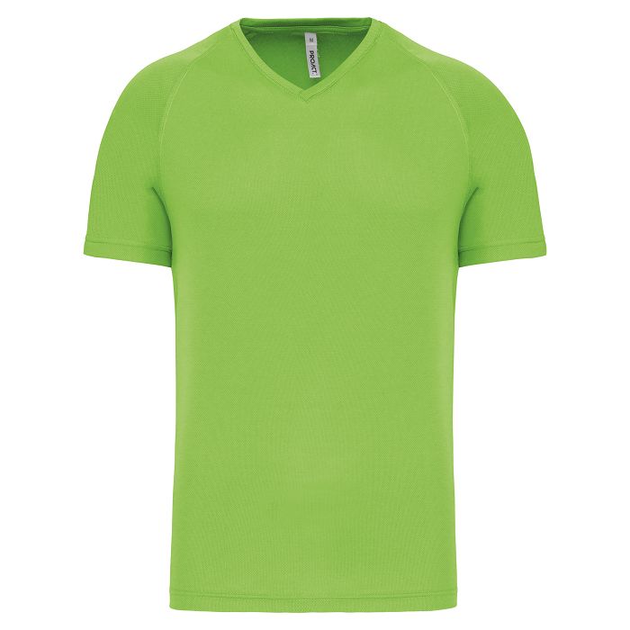  T-shirt de sport manches courtes col v homme