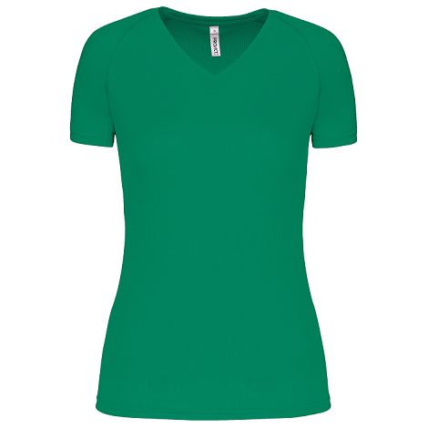  T-shirt de sport manches courtes col v femme