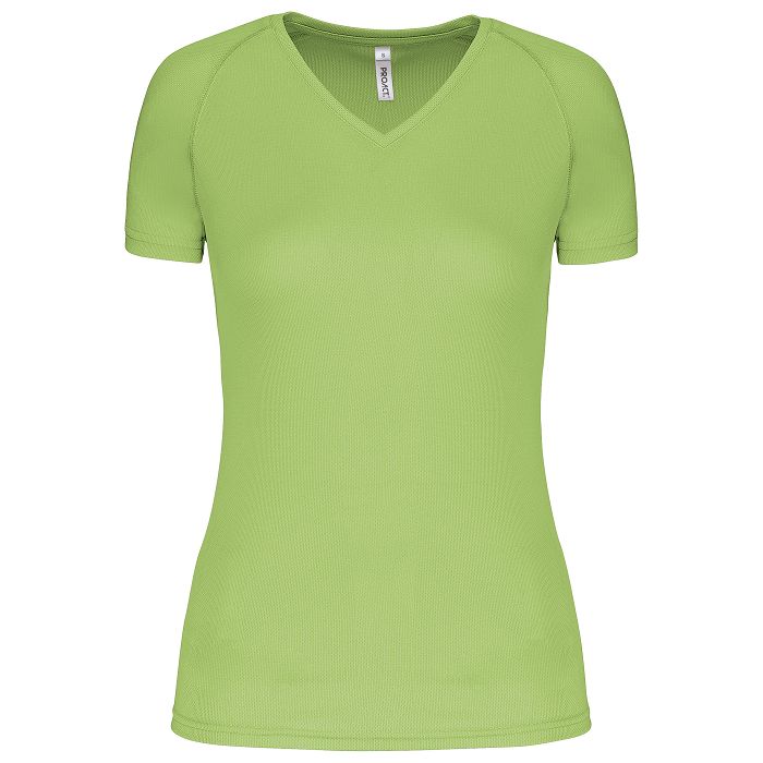  T-shirt de sport manches courtes col v femme