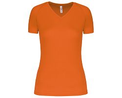 T-shirt de sport manches courtes col v femme