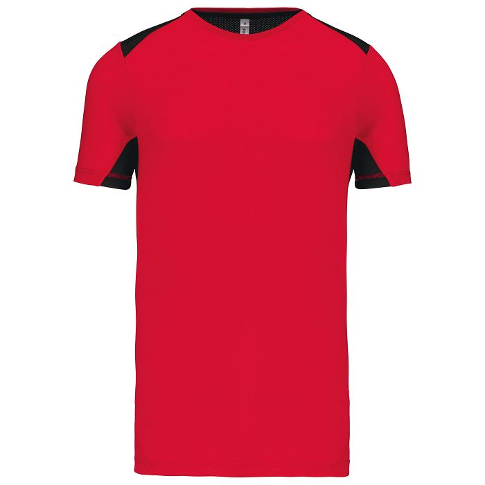 T-shirt de sport bicolore unisexe