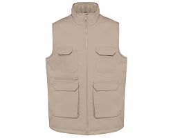 Gilet polycoton multipoches rembourré unisexe