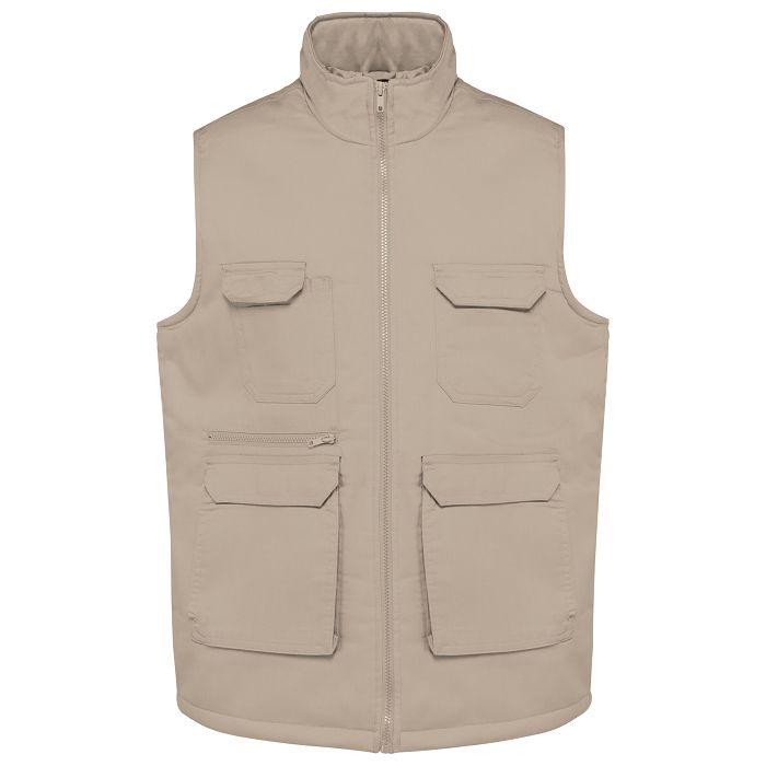  Gilet polycoton multipoches rembourré unisexe