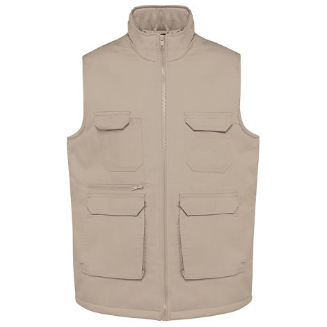  Gilet polycoton multipoches rembourré unisexe