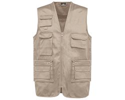 Gilet polycoton multipoches doublé unisexe