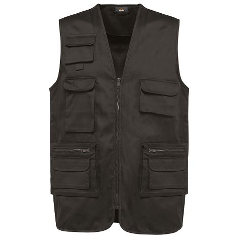  Gilet polycoton multipoches doublé unisexe