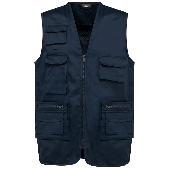  Gilet polycoton multipoches doublé unisexe