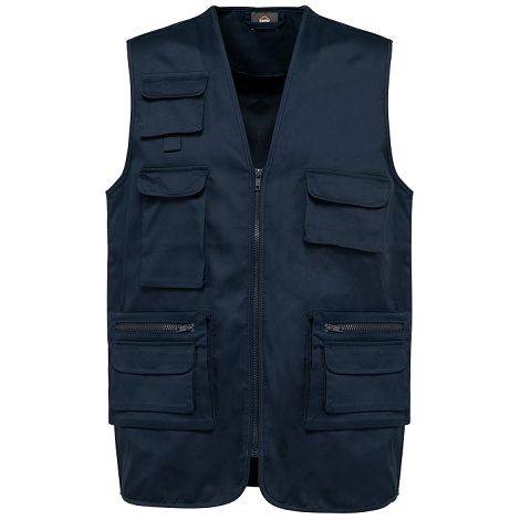  Gilet polycoton multipoches doublé unisexe