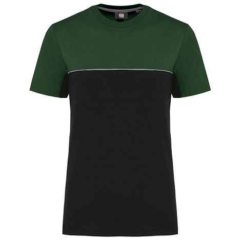  T-shirt bicolore écoresponsable manches courtes unisexe