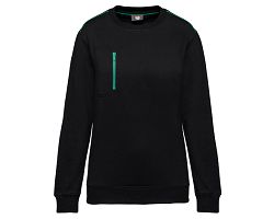 Sweat-shirt Day To Day zip poche contrastée unisexe